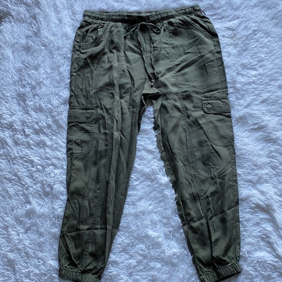 Knox Rose Olive Cargo Jogger Pants L - Picture 2 of 10
